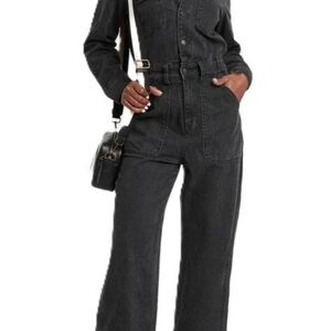 Universal Thread Charcoal Denim Overalls